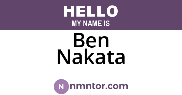 Ben Nakata