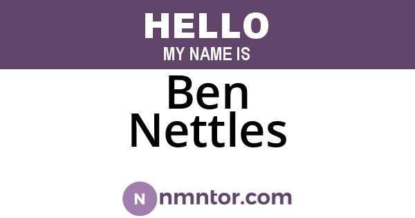 Ben Nettles
