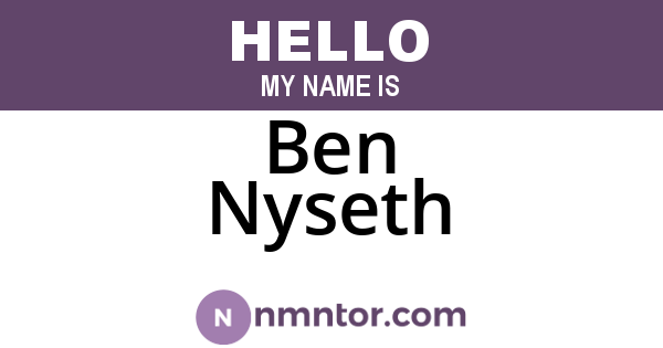 Ben Nyseth