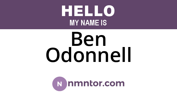 Ben Odonnell