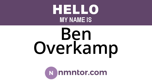 Ben Overkamp