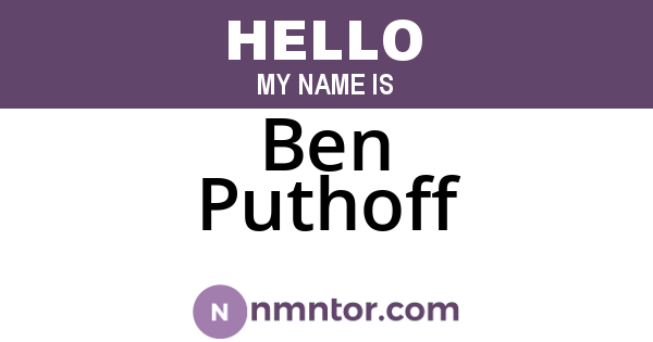 Ben Puthoff