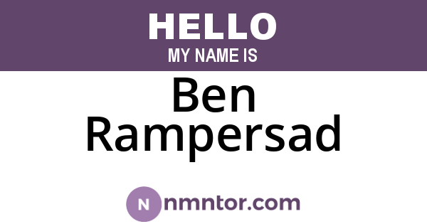 Ben Rampersad