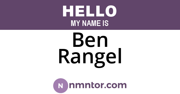Ben Rangel