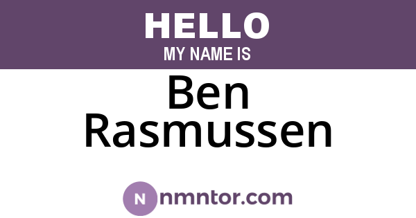 Ben Rasmussen