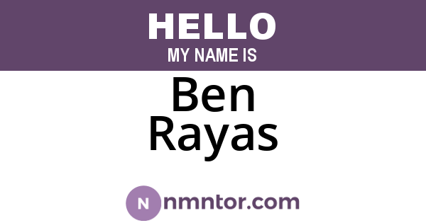 Ben Rayas