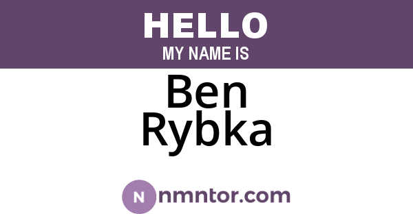 Ben Rybka