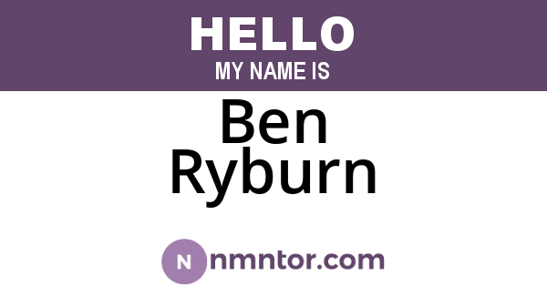 Ben Ryburn