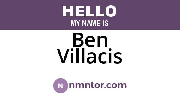Ben Villacis