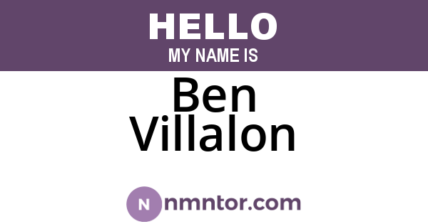 Ben Villalon