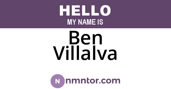 Ben Villalva