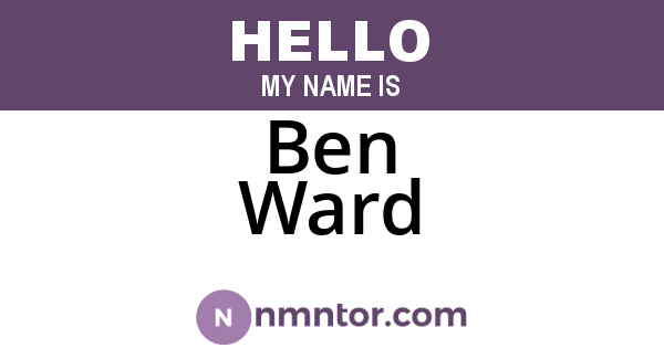 Ben Ward