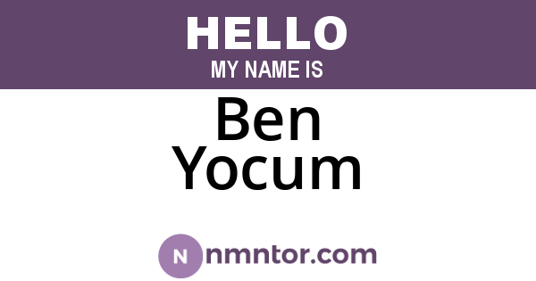 Ben Yocum