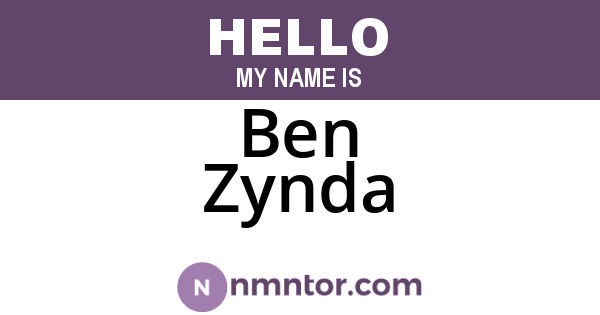 Ben Zynda