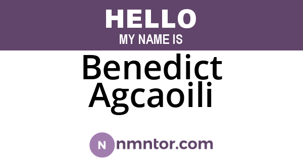 Benedict Agcaoili