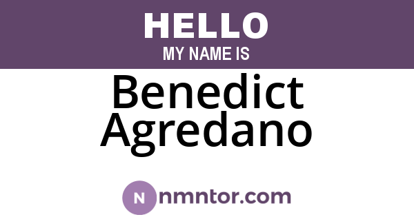 Benedict Agredano