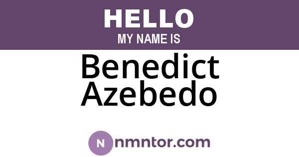 Benedict Azebedo
