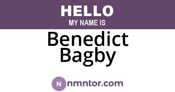 Benedict Bagby