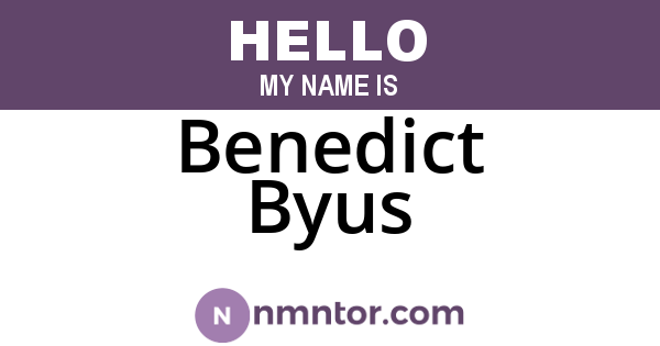 Benedict Byus
