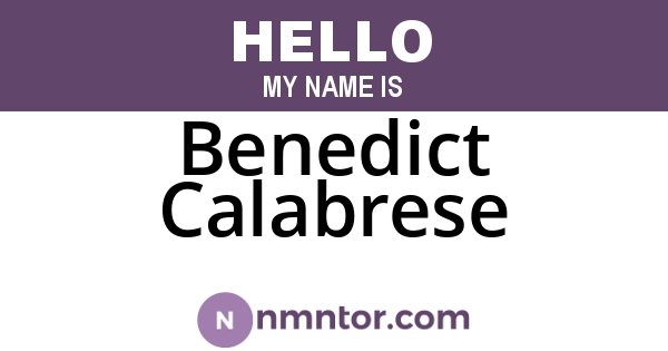 Benedict Calabrese