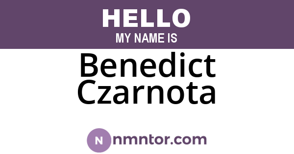 Benedict Czarnota