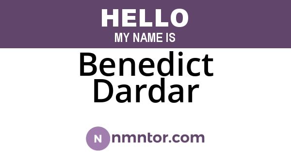 Benedict Dardar