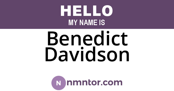 Benedict Davidson
