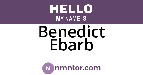 Benedict Ebarb