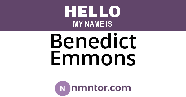 Benedict Emmons