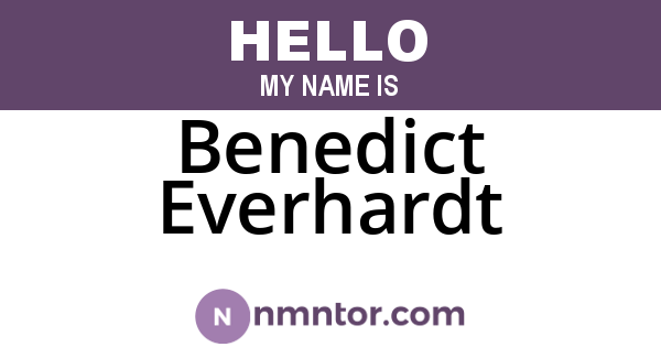 Benedict Everhardt