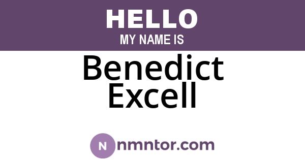 Benedict Excell