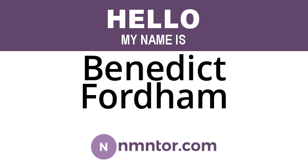 Benedict Fordham