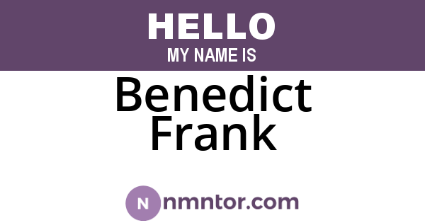 Benedict Frank