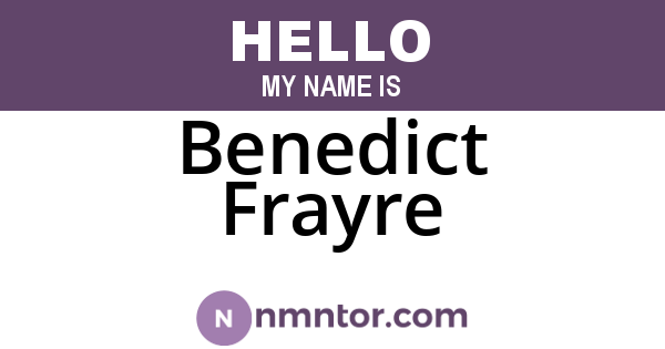 Benedict Frayre