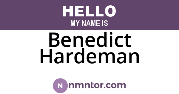 Benedict Hardeman