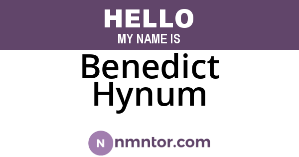 Benedict Hynum