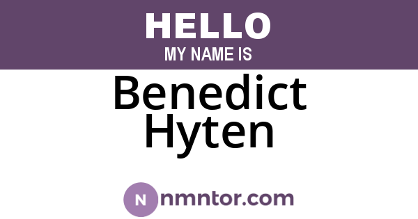 Benedict Hyten