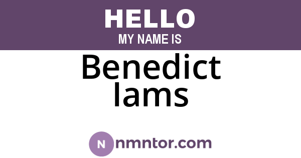 Benedict Iams
