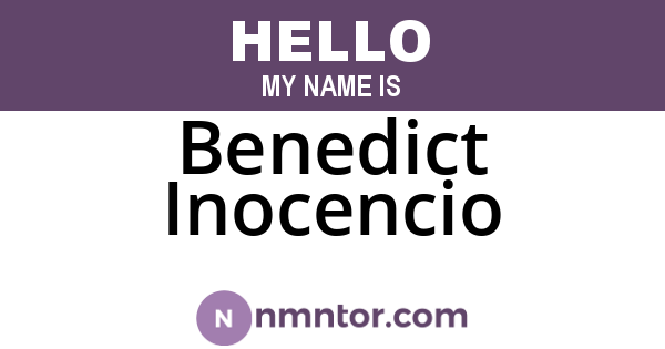 Benedict Inocencio