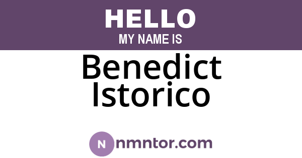 Benedict Istorico
