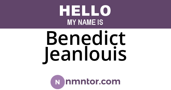 Benedict Jeanlouis