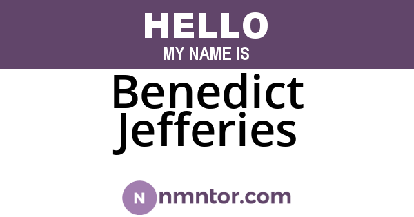 Benedict Jefferies