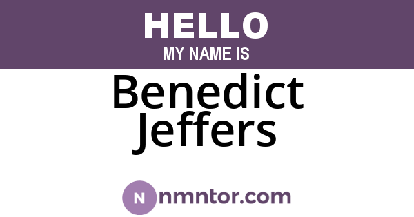 Benedict Jeffers