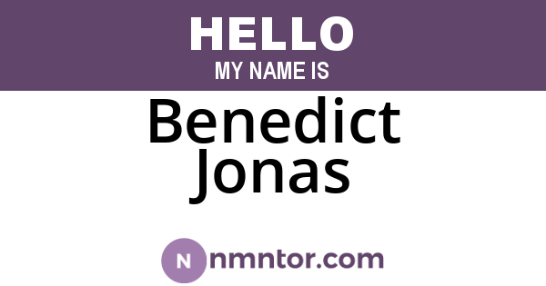 Benedict Jonas