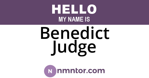 Benedict Judge