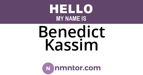 Benedict Kassim