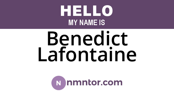 Benedict Lafontaine