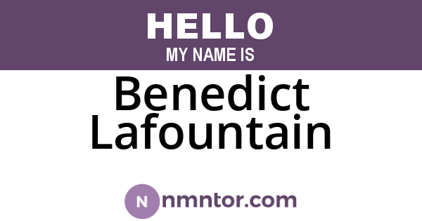 Benedict Lafountain