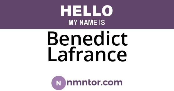 Benedict Lafrance