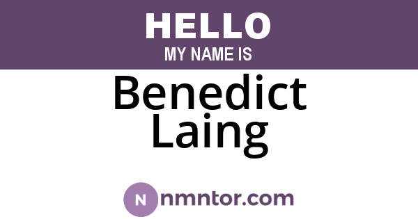 Benedict Laing